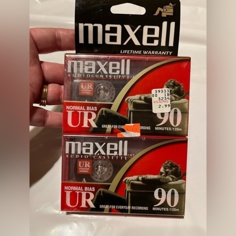 Maxell Blank Cassette Tapes 2 Pack New Vintage 90 Minute Recording 80’s 90’s